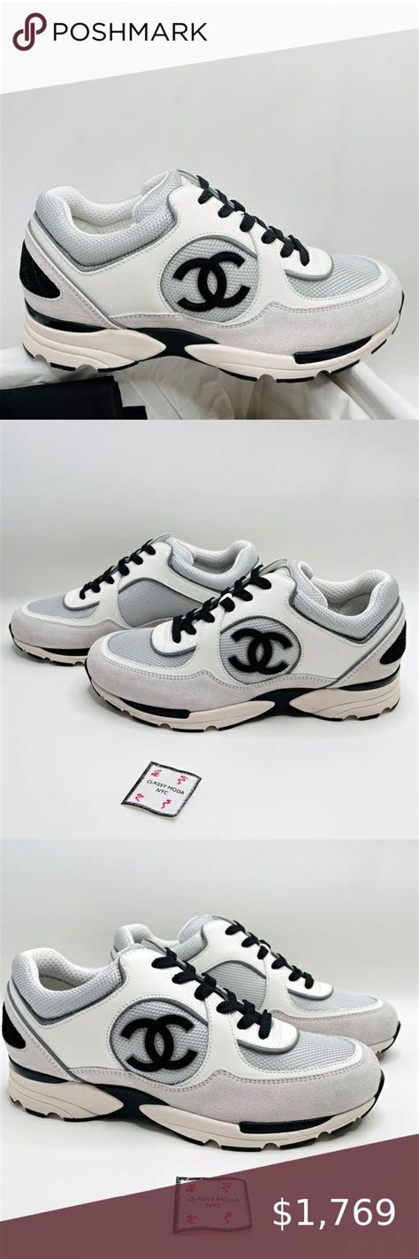 chanel runner white|Chanel runner black reflective.